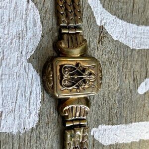 ALBERTINA 1800 Vintage Gold-Tone Bracelet 6.75 inches